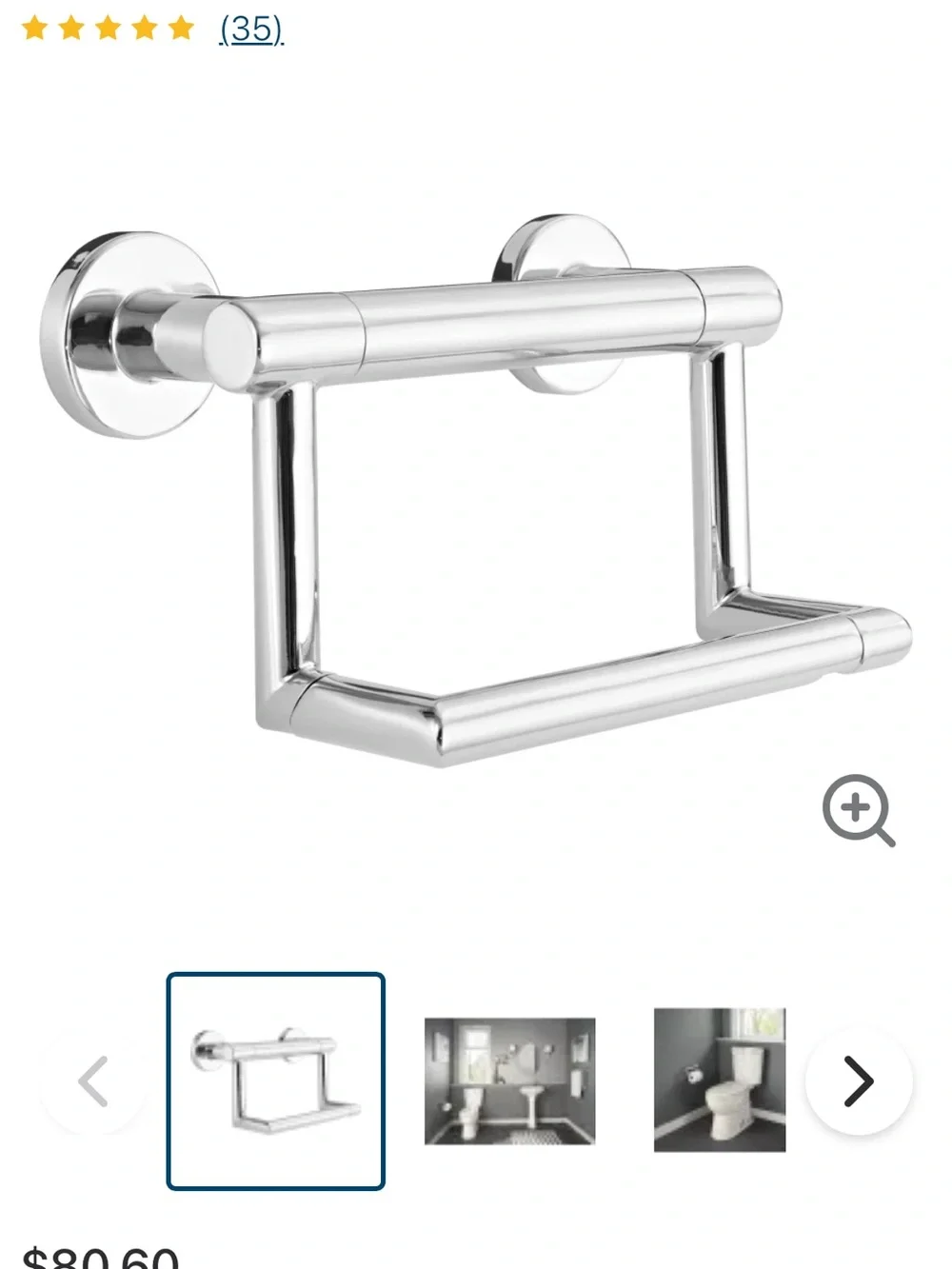 DELTA Chrome Tissue Holder with Assist Bar